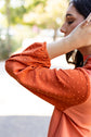 June Swiss Dot Balloon Sleeve Loose Blouse