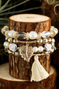 Mariana Beaded Fringed Layered Bracelet