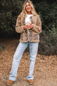 Renaona Print accent Plush Jacket