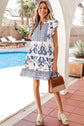 Jessica Ruffled Sleeve Mini Dress