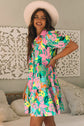 Brynleigh Floral Puff Sleeve Babydoll Dress