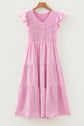 Treasure Flare Tiered Midi Dress