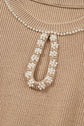 Zariah Embellished Keyhole Ribbed Sweater