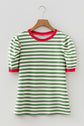 Joy Sleeve Contrast Trim Tee