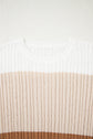Madison Colorblock Cable Knit Sweater