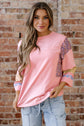 Selene Color Block Patchwork Long Sleeve Top