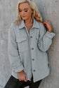 Brooklynn Retro Quilted Flap Pocket Button Shacket