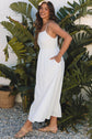 Ainsley Stripe Spaghetti Strap Pocketed Maxi Dress