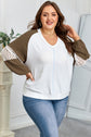 Julietta Patchwork Balloon Sleeve PLUS Blouse