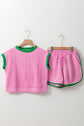 Lina Trim Cable Textured Shorts