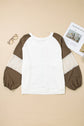 Julietta Patchwork Balloon Sleeve PLUS Blouse