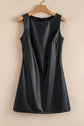 Emelia Leather Sleeveless Mini Dress
