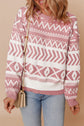 Alexandra abstract Print Pullover Sweater