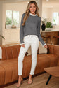 Katelyn Patchwork Cuffs Loose Sweater