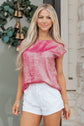 Alanna Metallic Cap Sleeve Top