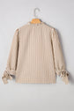 Blair Tied Cuffs Seersucker Blouse