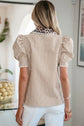 Laila Sleeve Patchwork Collar Blouse
