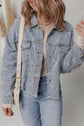 Amelia Wash Raw Hem Jacket