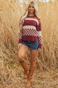 Noelle Checkered Knitted Sweater