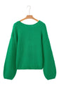 Raven Backless Bubble Sleeve Sweater