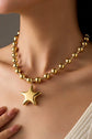 Puffy Star Chunky Chain Statement Necklace