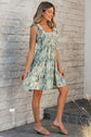 Ila Floral Knotted Strap Smocked Tiered Dress
