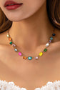Multicolor Gemstone Link Necklace