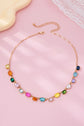 Multicolor Gemstone Link Necklace
