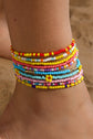 Ashlyn Layered Beaded anklet Set