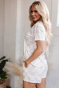 Scottie Checkered Tee Drawstring Shorts Lounge Set