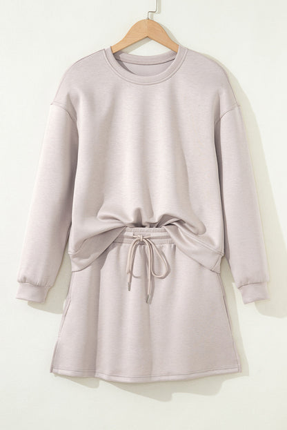 Ava Pullover Drawstring Mini Skirt