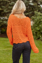 Emerson Crochet Scallop Edge Sweater