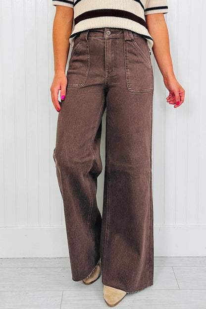 Elora Washed Patch Loose Jeans