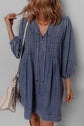 Autumn Tied Pleated Mini Dress