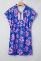 Elouise Floral Drawstring Waist Mini Dress
