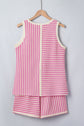 Nala Contrast Trim Casual Tank Set