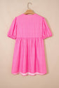 Violet Puff Sleeve Mini Dress