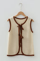 Aaliyah Trim Ties Front Sweater