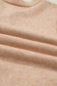 Yamileth Oatmeal Ruffle Trim Sweater