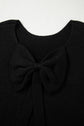 Faye Backless Bubble Sleeve Sweater
