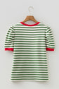 Joy Sleeve Contrast Trim Tee