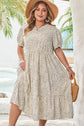 Kaylani Plus Size Leopard Print Flared Dress