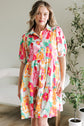 Brynleigh Floral Puff Sleeve Babydoll Dress