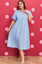 Julieta Detail Collar Midi PLUS Dress