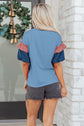 Henley Short Puff Sleeve Top
