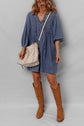 Autumn Tied Pleated Mini Dress