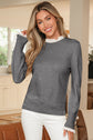 Katelyn Patchwork Cuffs Loose Sweater