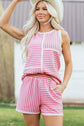 Nala Contrast Trim Casual Tank Set