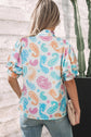 Lilyana Keyhole Puff Sleeve Blouse