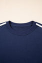 Hana Striped Detail Crewneck Pullover